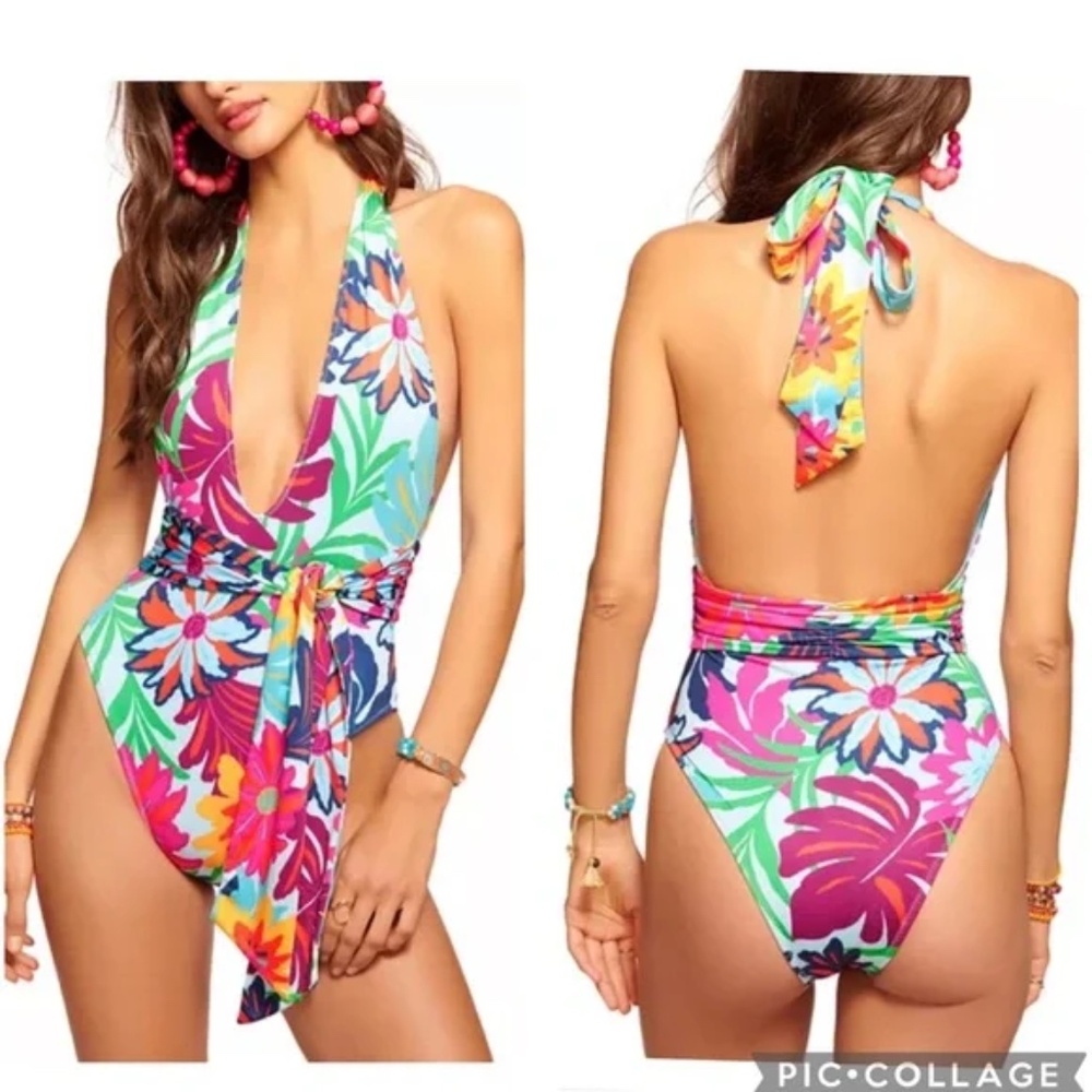 Ramy Brook Raquel One Piece Swimsuit SMALL